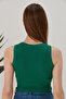 2-Piece Fitted Wide Piping Halter Neck Ribbed Flexible Knitted Crop Blouse Set - 7