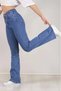 Sementa Blue Spanish Leg Jeans Women's Colorfast High Waist Jeans - 3