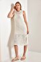 Women's Square Patterned Knitwear Dress - 2
