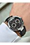 Black Color Leather Strap Functions Active Men's Wristwatch + BRACELET WITH GIFT By Reward - 2