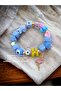 Glass Basement Bead Charm Murano Evil Eye Bead Bracelet Evil Eye Beaded Bracelet - 3