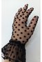 Lara Polka Dot Evening Dress Bridal Gloves Black - 4