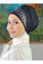 نموذج الأميرة غطاء رأس أسود مرصع بأحجار فضية - 4
