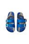 Boy's Blue Double Buckle Non-Slip Sole Daily Walking Slippers - 3