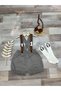 Hedgehog Concept Gray Tan 1 Year Old Baby Boy Salopet - 3
