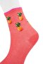 Pack of 6 Women's Pineapple Patterned Colorful Quality College Socks - 5