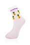 Pack of 6 Women's Pineapple Patterned Colorful Quality College Socks - 6