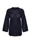 Navy Blue Relaxed Cut Openwork/Hole Knitted Sweater TCTAW24AK00113 - 6