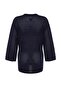 Navy Blue Relaxed Cut Openwork/Hole Knitted Sweater TCTAW24AK00113 - 8
