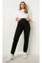 Black Mom Jean Jeans High Waist Stretchy Lycra - 2