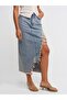 80541 Long Denim Skirt with Large Laser Front-Tint - 3