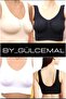 Corset Bra Thick Strap Gathering Bustier Laser Cut Crop - 4