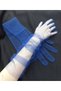 Bella Evening Dress Bridal Party Gloves Long Cobalt Blue - 2
