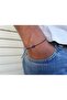 Navy Blue Beaded Unisex Lucky Bracelet - 3