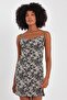 SLINGED DEGAJE COLLAR MINI DRESS (B23-00109) - 2