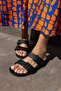 CEDRIC UNISEX BLACK CIF BUCKLE DAILY-BEACH EVA SLIPPERS - 6