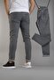 Men's Slim Fit Narrow Cut Denim Jeans Gray - 2