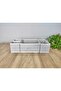 4 Piece Striped Gray Organizer - Drawer, Cabinet and Table Top Organizer