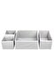 4 Piece Striped Gray Organizer - Drawer, Cabinet and Table Top Organizer - 2