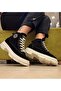 Black Suede Women's Ankle Shoes with Rubber Laces - 6
