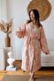Adult Patterned Muslin Bathrobe, Special Design 100% Cotton 3 Layers Double Sided