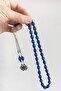 Parliament Blue Powder Amber Prayer Beads - 3