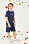Power Embroidered Boy's Shorts Set Indigo