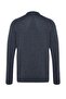 İndigo Unisex Fit Yünlü Bisiklet Yaka Reglan Kol Dokulu Triko Kazak TMNAW22KZ0290 - 8