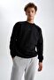 Boxy Fit Crew Neck Sweatshirt