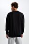 Boxy Fit Crew Neck Sweatshirt - 5