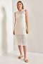 Women's Square Patterned Knitwear Dress - 4