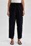 Jogger High Waist Short Leg Linen Blended Trousers with Pockets Z2582az23sm - 6