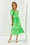 Women's Pistachio Green Short Sleeve Piece Bodrum Dress ELB-19001956 - 3