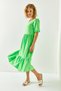 Women's Pistachio Green Short Sleeve Piece Bodrum Dress ELB-19001956 - 4