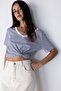 V-Neck Striped Regular Fit Short Sleeve Cotton T-Shirt - A8104ax23sm