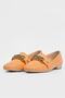 WOMEN'S SALMON COLOR GENUINE LEATHER NUMBER 36-41 CHAINED SHOES - 3