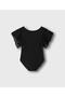 Girl's Snap-on Bodysuit with Lace Sleeves - 5