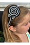 Luxury fashion giant glitter lollipop candy bow tiara female child tiara black and white - 2