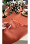 Royal Linen Textured Tile Cinnamon Short Runner 1 Piece (Napkin Not Included) - 6