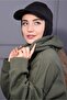 Cap Hat Shawl Neck Covering Scuba Fabric Black - 4