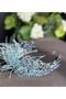 Luxury crystal stoned feathered bridal henna engagement crown design rendering queen crown bright janjanlı blue - 4
