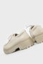 WOMEN'S BEIGE GENUINE NATURAL LEATHER NUMBER 35-41 LACE-UP SHOES - 4