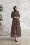 women's leopard print imported fabric islamic chiffon dress SMS028 - 3