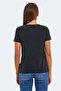 Pericas Women's V-Neck Black T-Shirt - 2