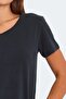 Pericas Women's V-Neck Black T-Shirt - 5