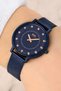 Stoned Steel Strap Steel Case 5 Atm Water Resistant Women's Wristwatch