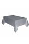 Plastic Silver Tablecloth - Purple Metalized Table Skirt - 2