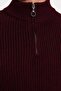 Bordo Casual Regular Fit Yarım Balıkçı Fermuarlı Yaka Kazak TMNAW22KZ1908 - 4