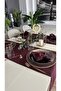 Royal Linen Textured Plum Short Runner 1 Piece (Napkin Not Included) - 4