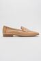 Genuine Leather Beige Women's Ballerinas - 5